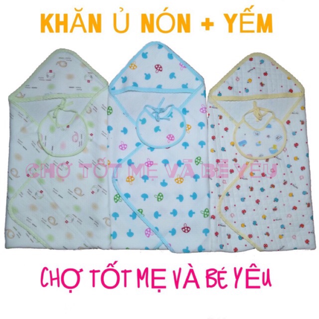 KHĂN QUẤN BÉ/CHĂN Ủ BÉ SƠ SINH+YẾM