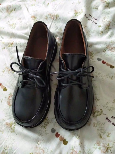 Giày Da trơn Vintage Nữ( Có ảnh thật ) | BigBuy360 - bigbuy360.vn