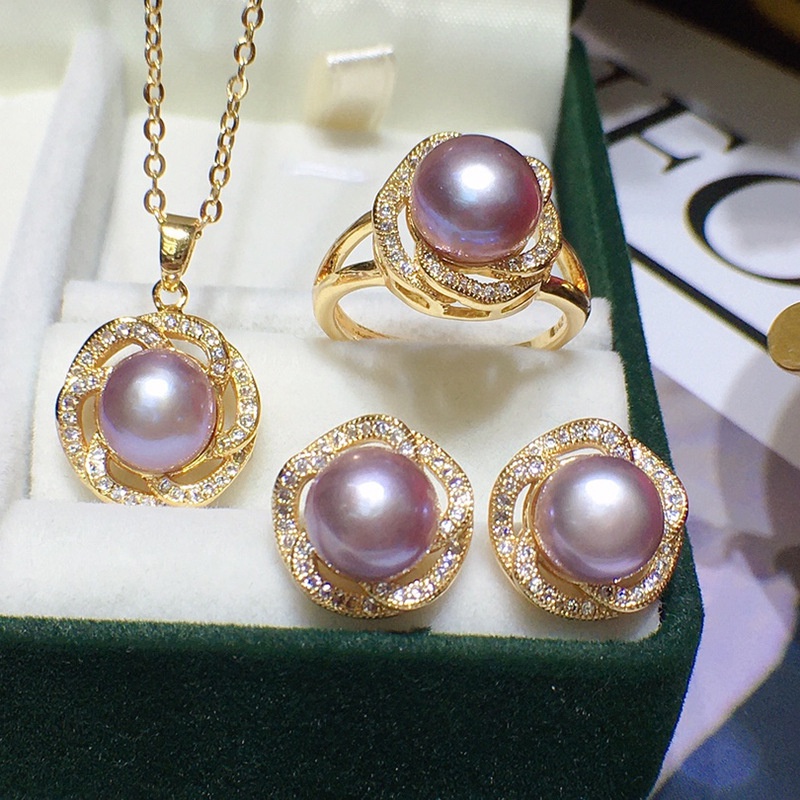 Set Ba Món Trang Sức Thời Trang Nữ 8-9mm