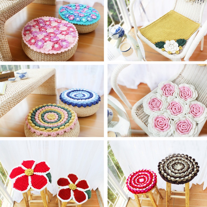 Set 9 Kim Đan Len Cán Nhựa Nhiều Màu