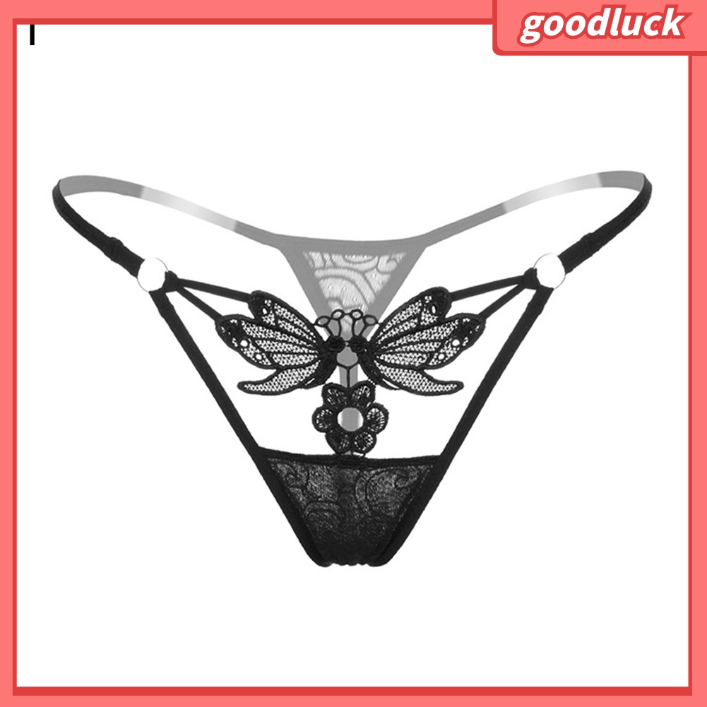 Quần Lót Lọt Khe Phối Ren Hình Hoa Bướm Nhìn Thấy Quyến Rũ Cho Nữ