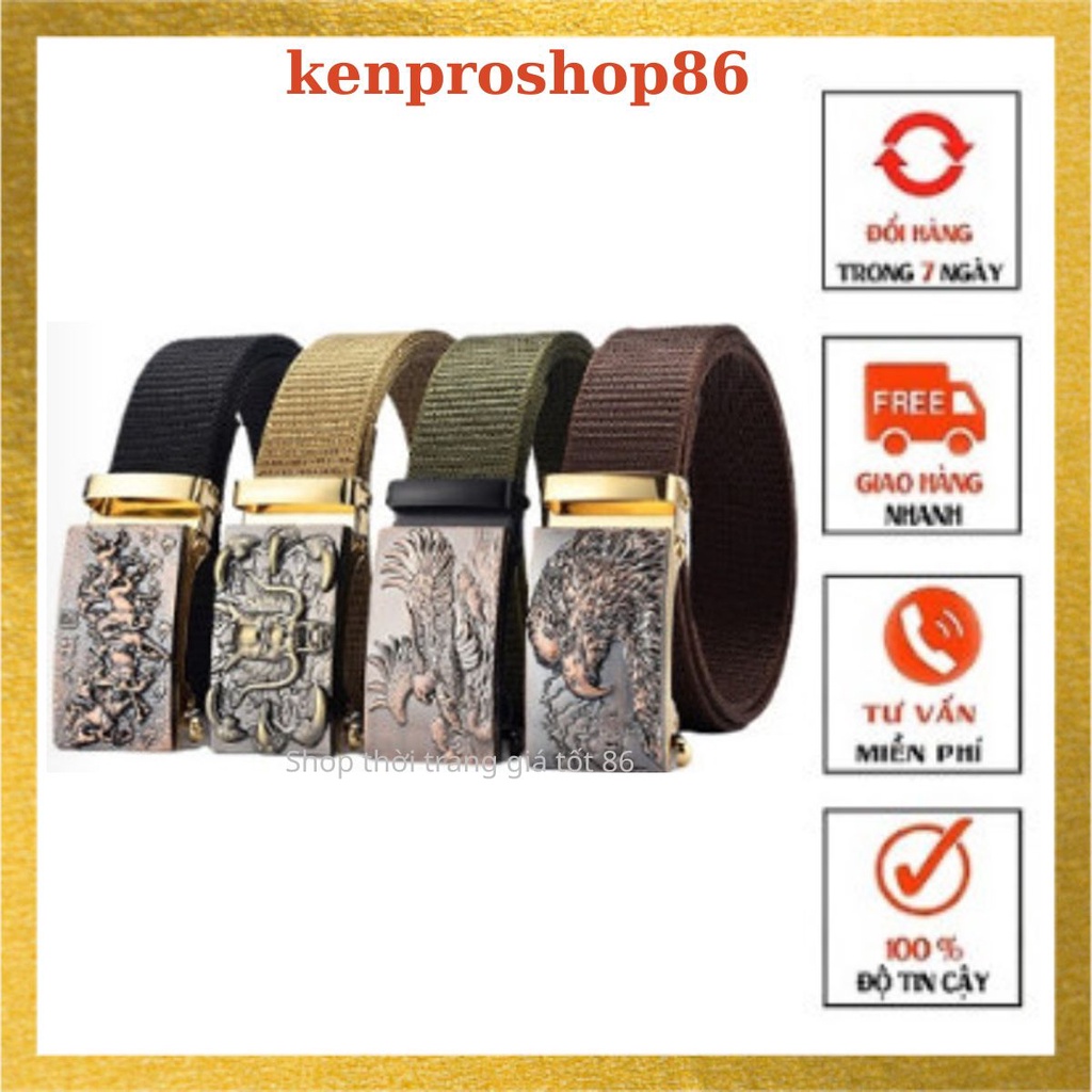 Thắt lưng nam dây vải dù mặt kim loại cá tính siêu bền chất đẹp phong cách độc lạ Trẻ Trung Năng Động