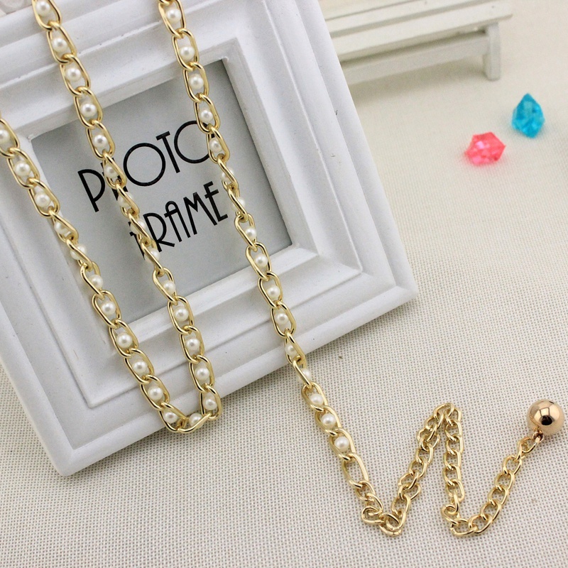 Thắt Lưng Nữ Đính Ngọc Trai Nhân Tạo Thời Trang