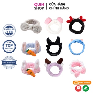 Băng Đô Cài Tóc Hình Thú, Tai Thỏ, Tai Mèo, Hình Gấu, Cài Tóc Rửa Mặt Nam Nữ Phong Cách Hàn Quốc
