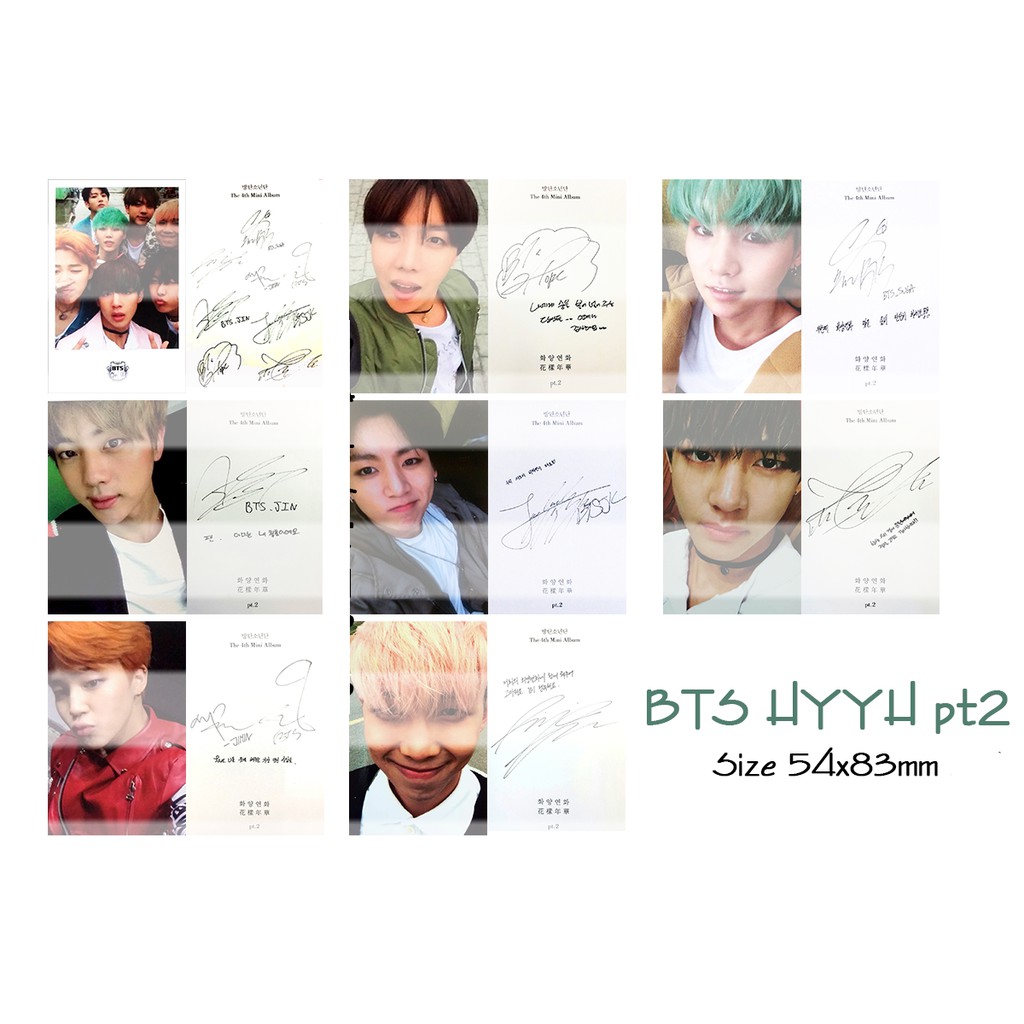 Bộ card UNOFFICIAL HYYH pt2  của nhóm BTS