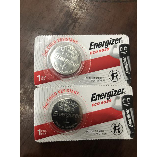 2 viên pin 2032 Energizer Lithium, Pin Đồng Tiền,CMOS,Máy Đo Nhiệt Độ, Cân Điện Tử (NK Chính Hãng 100%]