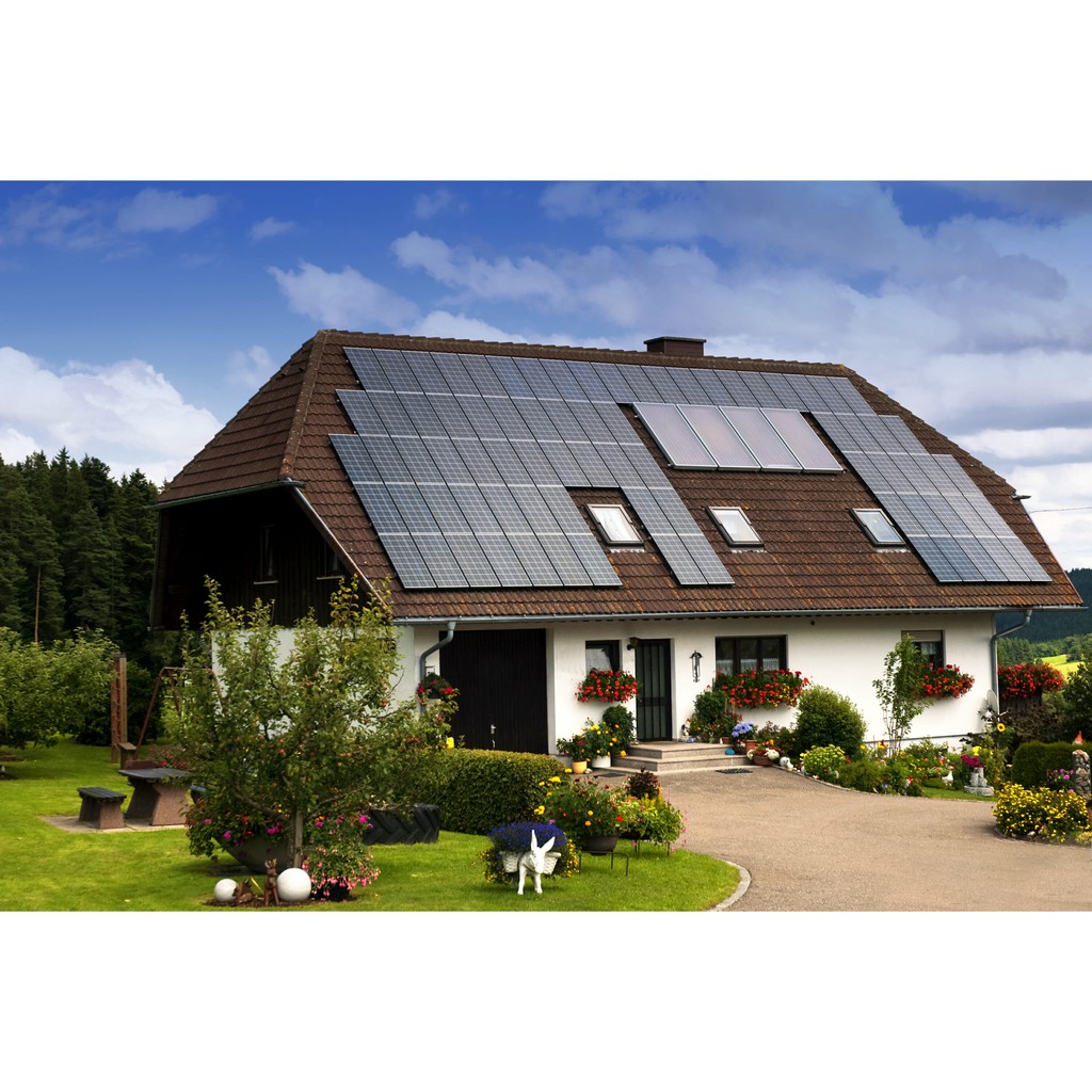 COMBO hệ thống Năng lượng mặt trời PIN POLY QCELL 3,45KW hòa lưới + INVERTER GROWATT 3000W