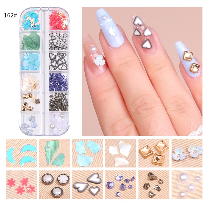 Phụ Kiện Đinh Tán Đính Đá 3D Trang Trí Móng Tay Nghệ Thuật Charms