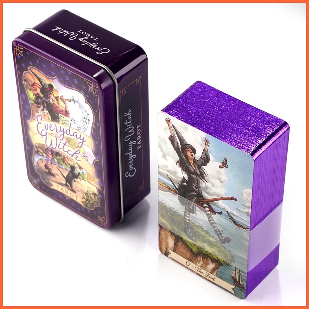 Bộ Bài Tarot Oracle Bí Ẩn Mỗi Ngày Kèm Hộp Kim Loại Dành Cho Nữ