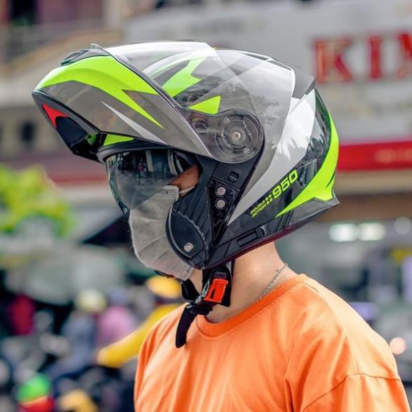 Mũ Bảo Hiểm Full.Face Lật Hàm Yohe 950 mũ Phượt - nón bảo hiểm xe Moto