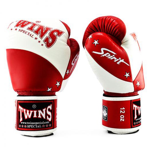 Găng tay Boxing Muay Thai Twins BGVL-10 Spirit - Red/White