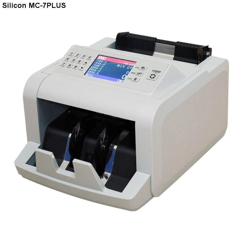 Máy đếm tiền thông minh Silicon MC-7PLUS (phân biệt tiền giả , màn hình hiển thị mệnh giá số lượng tiền)