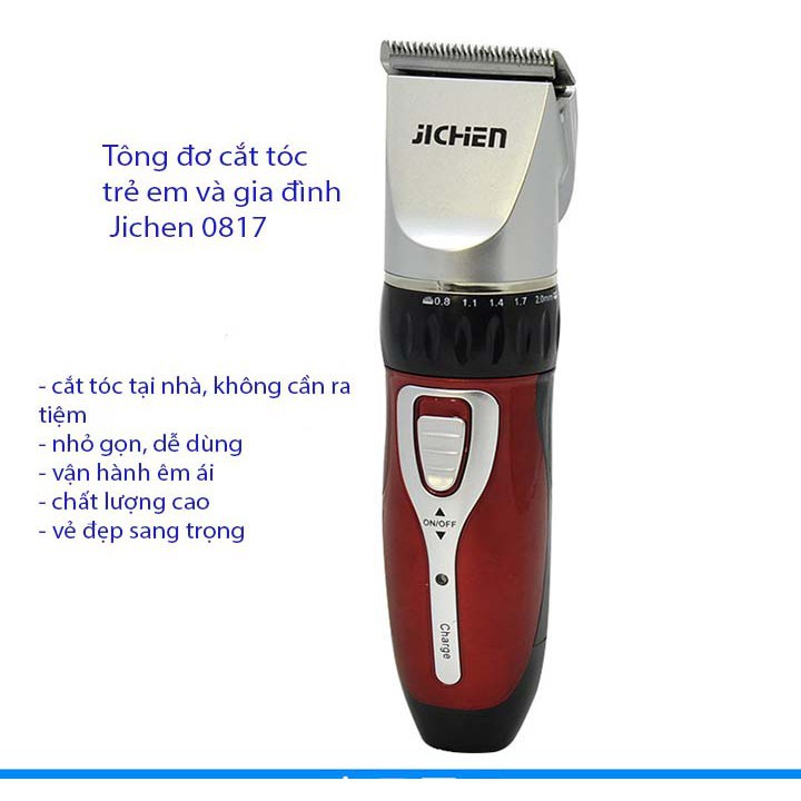 Tông đơ cắt tóc JC-0817 người lớn và trẻ em chuyên nghiệp có sạc pin