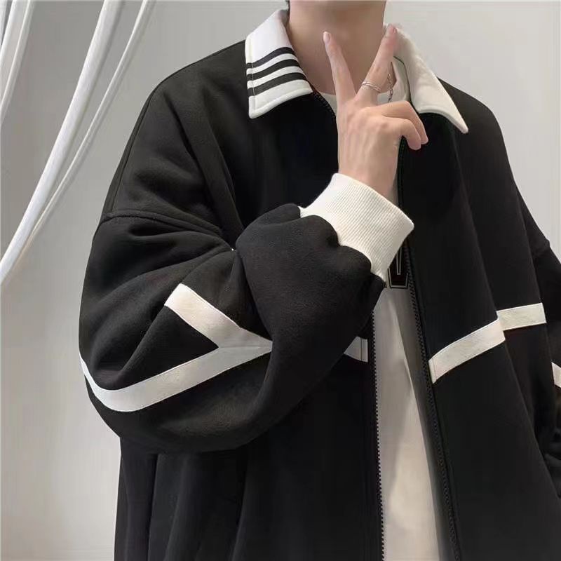 Áo khoác nam sọc simple áo khoác bomber nữ  unisex áo varsity jacket fashion áo khoác dây kéo phong cách hàn quốc áo khoác bóng chày nam