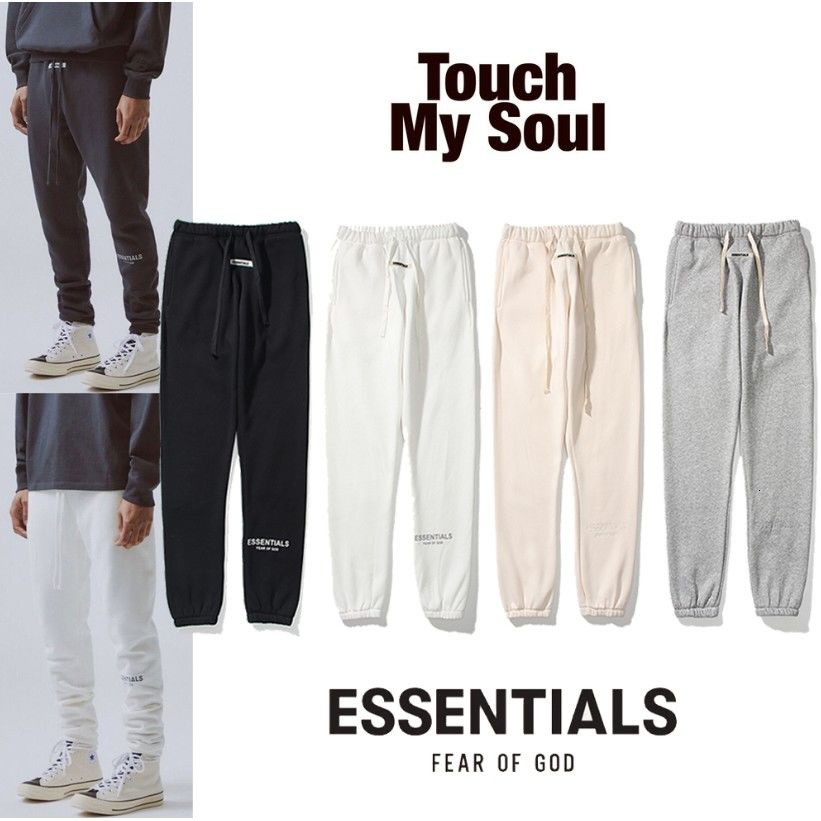 Quần Jogger Phối Dây Rút In Chữ Fear Of God Essentials Hai Mặt Phản Quang Cho Nam Và Nữ 128150th