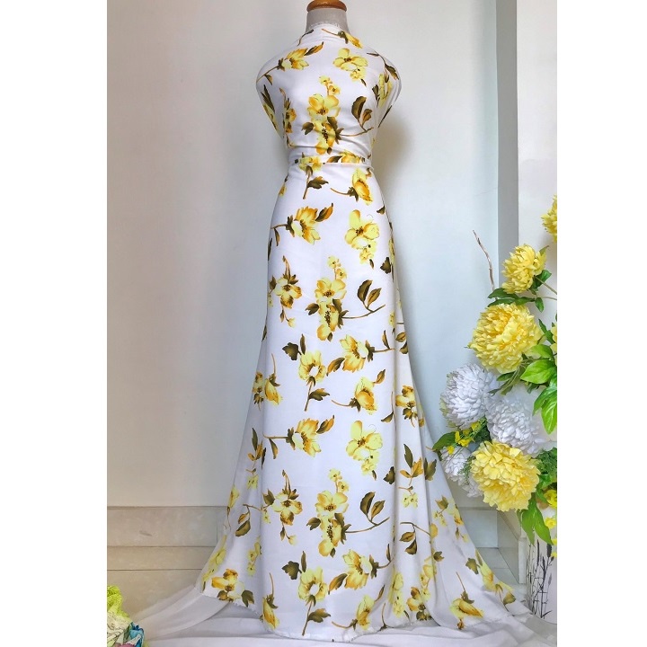 Xấp Vải May Áo Dài, Váy Đầm, Áo Kiểu Giá Rẻ - Nhiều Họa Tiết Hoa, Chấm Bi, Lập Thể - Chất Liệu Voan, Lụa