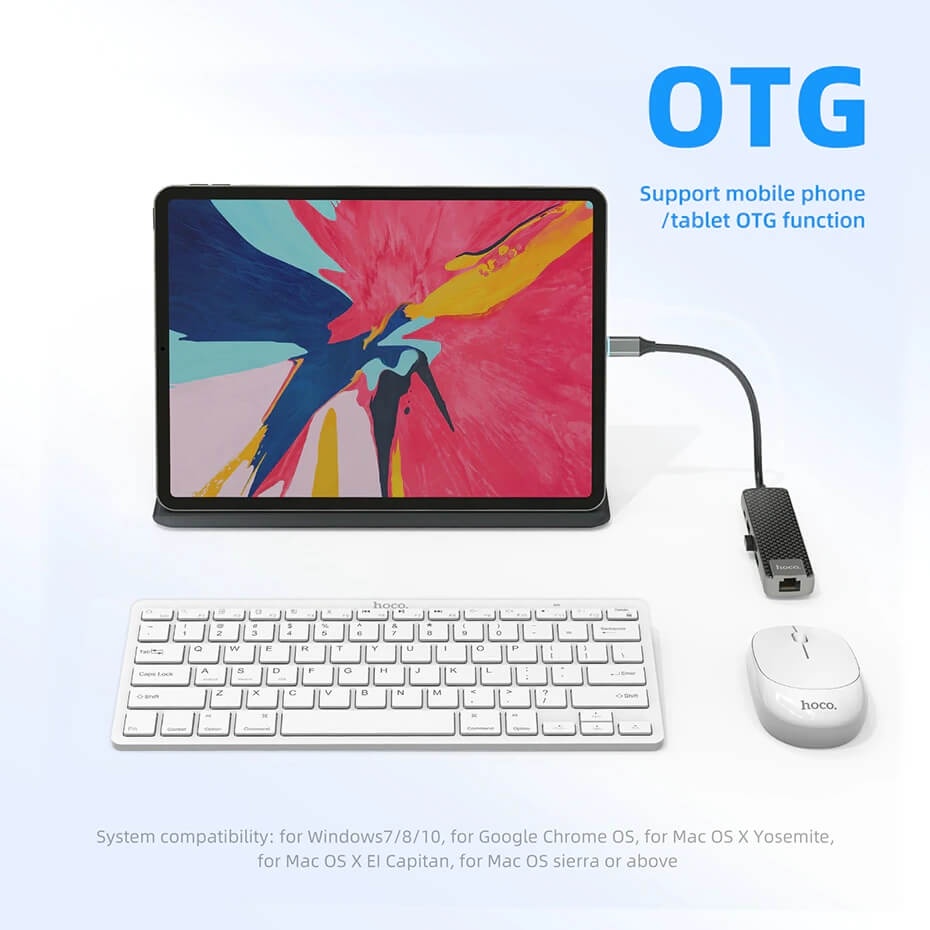 HUB USB-C RA HDMI – LAN – USB 3.0 HOCO HB23