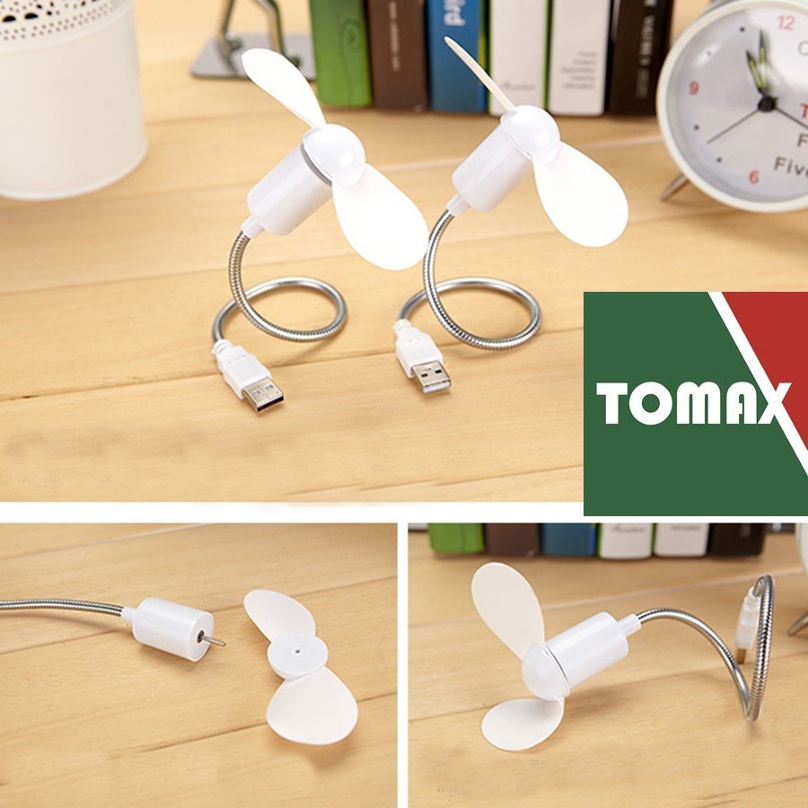 Quạt USB Dạng Xoắn Cánh Tháo Rời Tiện Lợi Và Siêu Mát - Giao Màu Ngẫu Nhiên [Tomax Shop]