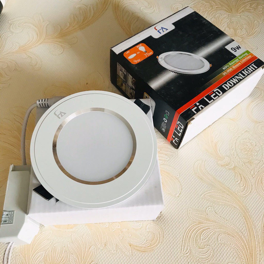 Bóng Đèn LED âm trần downlight đế tản nhiệt 100% nhôm, siêu tiết kiệm điện 7w-9w bảo hành 18 tháng chính hãng