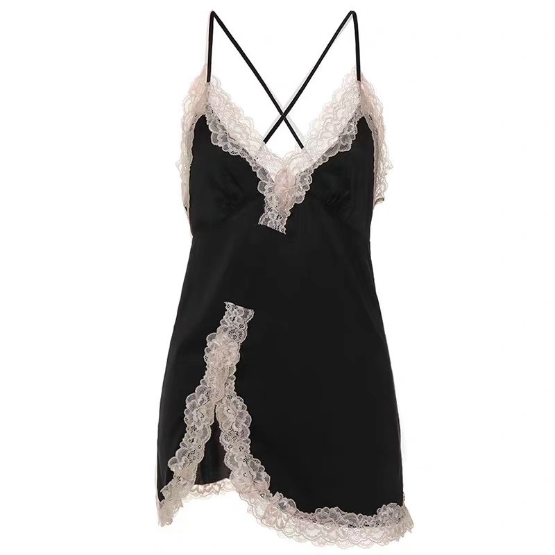 váy ngủ lụa sexy hở lưng ren ngực cao cấp Đầm mặc nhà gợi cảm  quyến rũ( hàng qc cao cấp ) | BigBuy360 - bigbuy360.vn