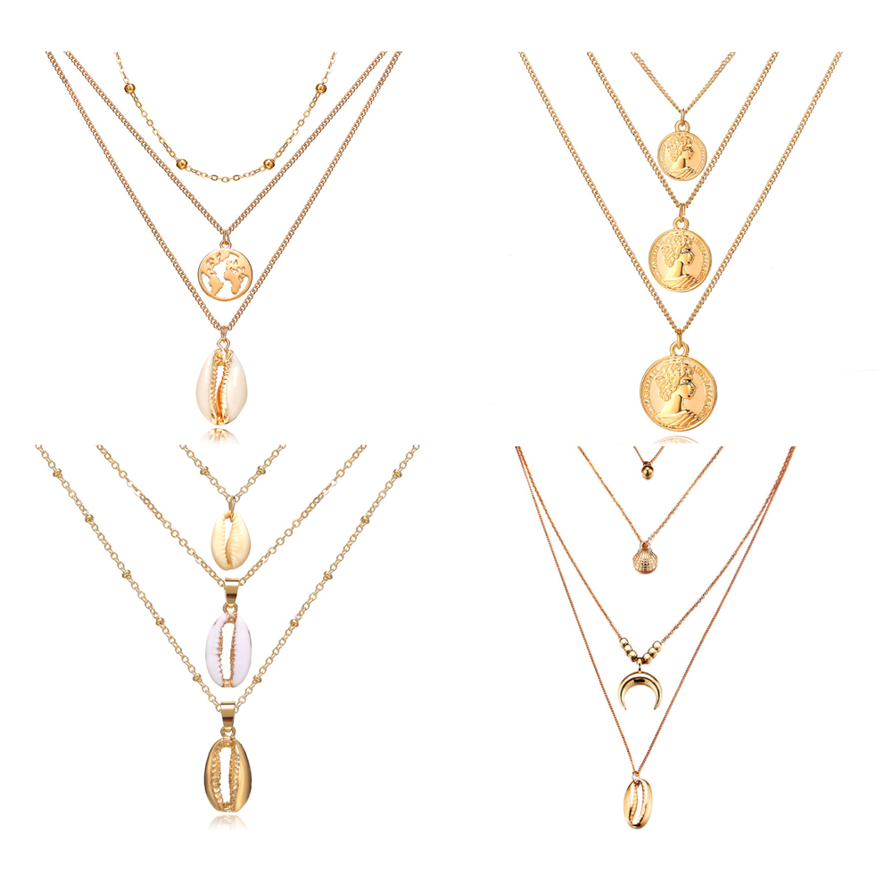 iF YOU Dây Chuyền Hợp Kim Nhiều Lớp Phong Cách Bohemian Thời Trang Cho Nữ