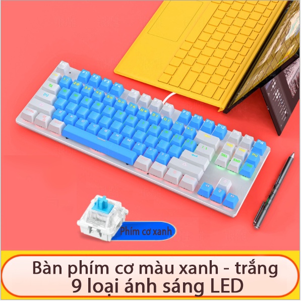 Bàn phím cơ Coputa Bàn phím máy tính chơi game văn phòng có dây K400 LED RGB