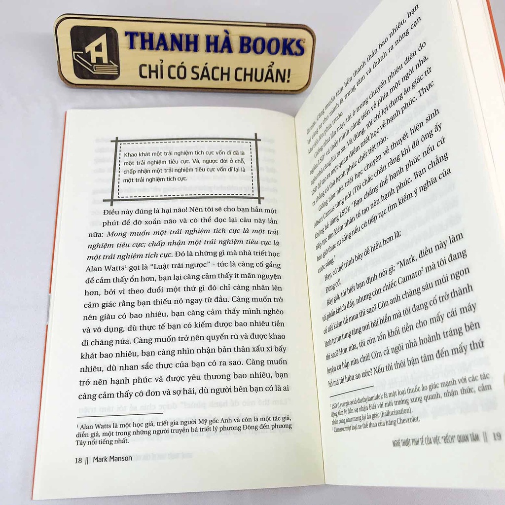 Sách - Nghệ thuật tinh tế của việc "đếch" quan tâm - Mark Manson - Thanh Hà Books HCM