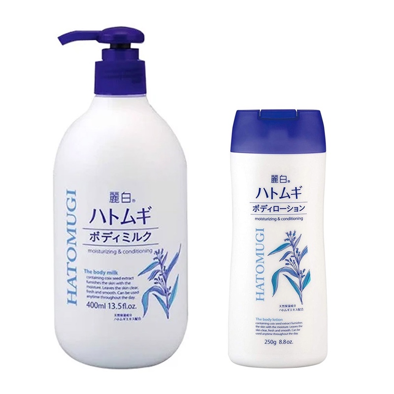 Sữa Dưỡng Thể Trắng Da Ban Đêm HATOMUGI Nhật Bản 400ml &amp; 250 ml- Hecca Cosmetics &amp; Beauty