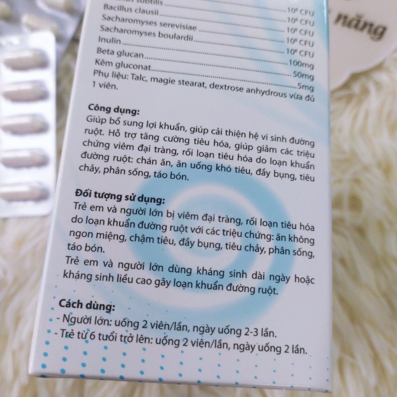 Men tiêu hoá Progold Smile  - Phục hồi hệ vi sinh hệ tiêu hoá hộp 100 viên