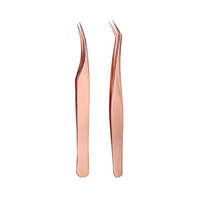 Bộ Nhíp Gắp Lông Mi Chuyên Nghiệp Màu Vàng Hồng xiaobijia