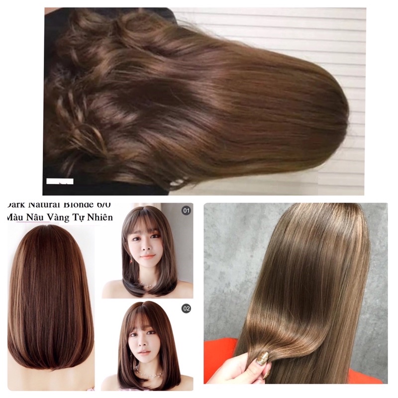 Tuýp Thuốc Nhuộm Tóc Tại Nhà Màu Nâu Vàng 6.0 Dark Natural Blonde Hair Dye Cream