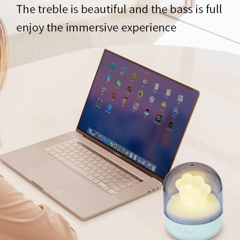 Loa Bluetooth 5.0 Không Dây 1500mAh Hình Chân Mèo Dễ Thương
