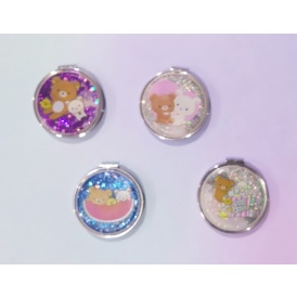 Gương nước chảy kim tuyến rilakkuma in hình GNI5 gương 2 mặt