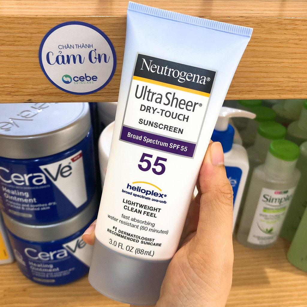 Kem chống nắng Neutrogena Ultra Sheer SPF 55 (88mL)