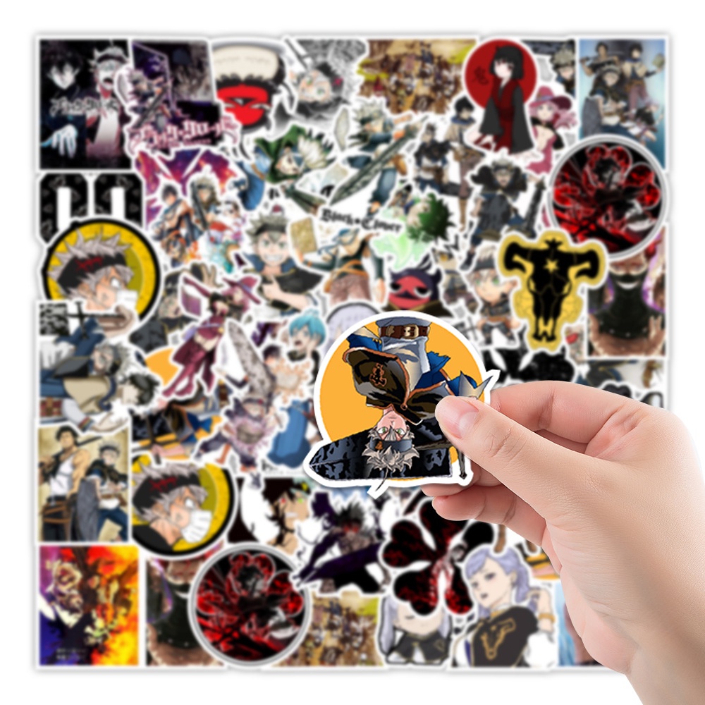 50 sticker cute chống nước dán mũ nón bảo hiểm MẪU CỎ BA LÁ, vali 50 hình dán graffiti máy tính xách tay