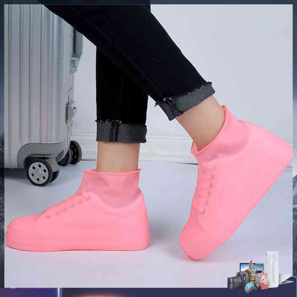 Vỏ Bọc Giày Đi Mưa Bằng Cao Su Silicone Dày Dặn Chống Trượt / Thấm Nước / Mài Mòn