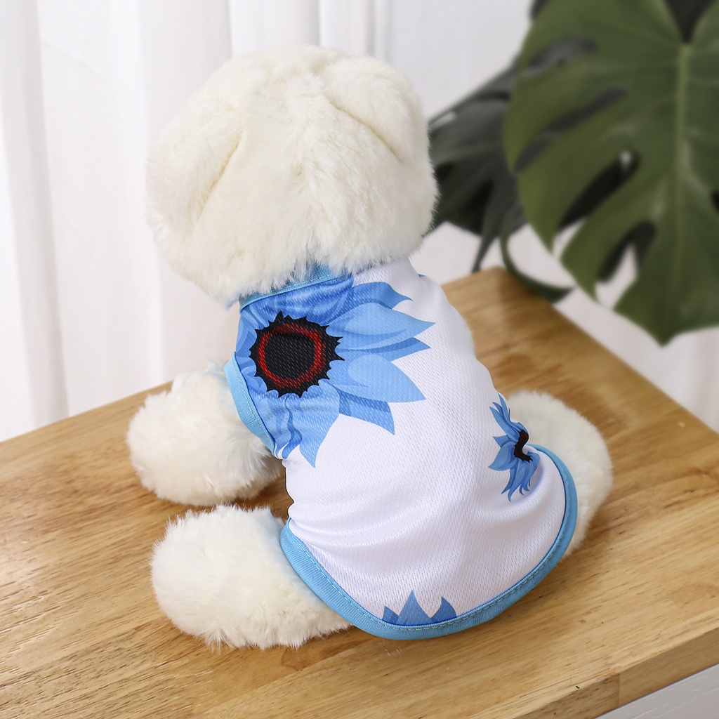 Áo Hai Dây Mỏng Thoáng Khí In Họa Tiết Hoạt Hình Dễ Thương Thời Trang Xuân Hè Cho Cún Cưng