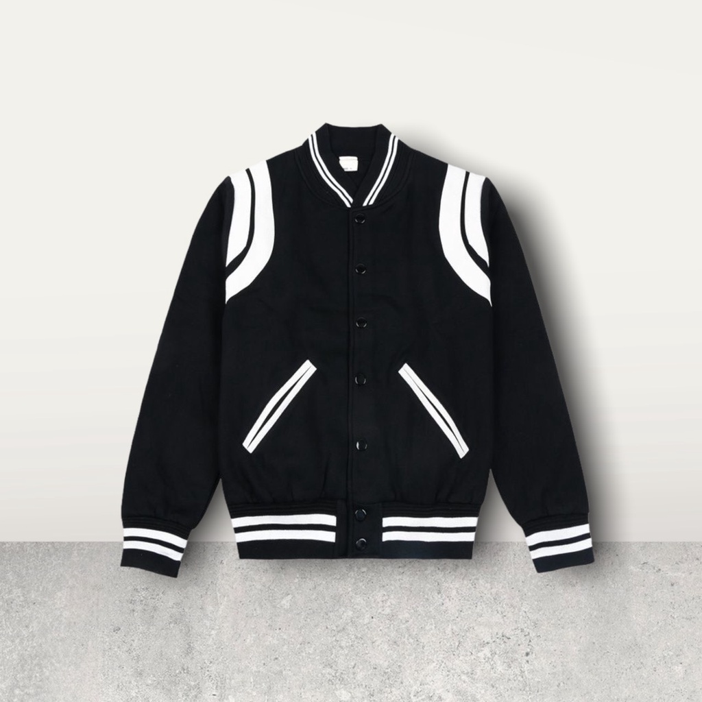 Áo Bomber Teddy Nam Nữ Kiểu Dáng Khoác Ngoài Hai Lớp, Phối Viền Trắng Chất Liệu Dạ