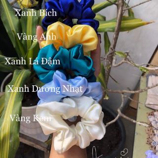 Cột tóc Scrunchies vải phi BÓNG (satin)
