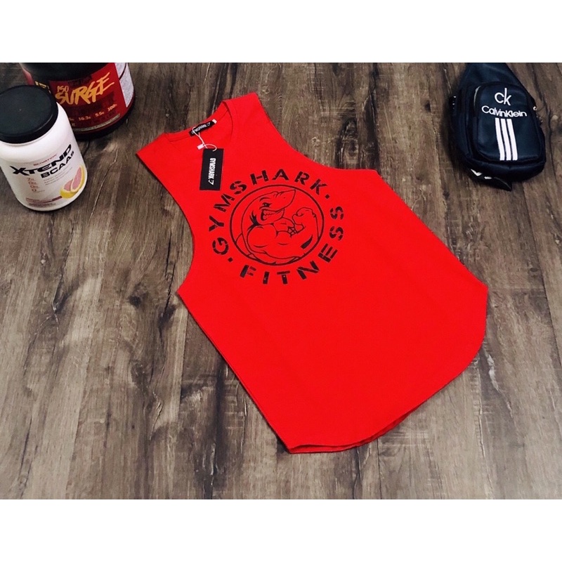 [sale  sốc] áo tank top gym nam GYNSHARK cotton 100% cực chất