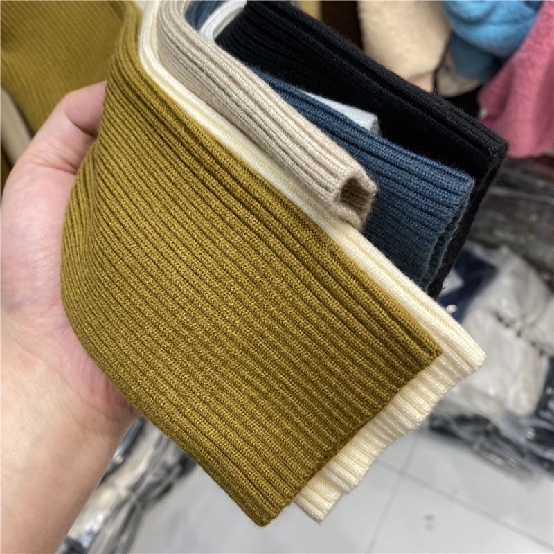 Áo Len Tay Dài Cổ Lọ Màu Sắc Đơn Giản Cho Nữ