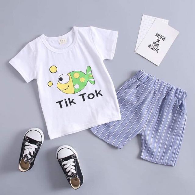 Bộ quần áo  tik tok  siêu hot cho bé