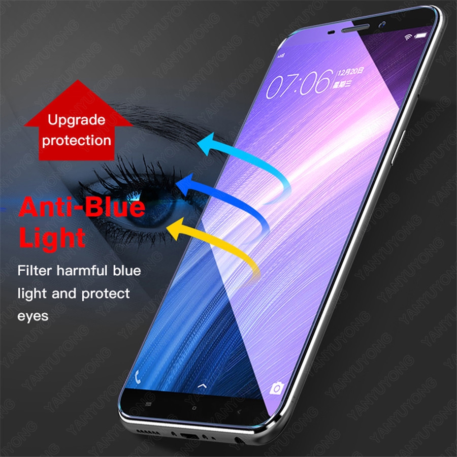 Kính Cường lực Full Màn Chống Tia Sáng Xanh Miếng dán màn hình Chống Trầy cho Xiaomi Mi Redmi Note 9s 8 7 9 Pro K30 Poco X3 Nfc F1 F2 X2 9a 8a 6a 9a 9t A2 Lite