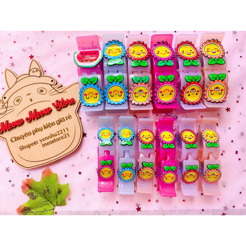 ❣️Ảnh+Video Thật❣️Kẹp Càng Cua Cào Tóc Hình Hoa Hướng Dương Kaikai Kiki Xinh Xắn❣️