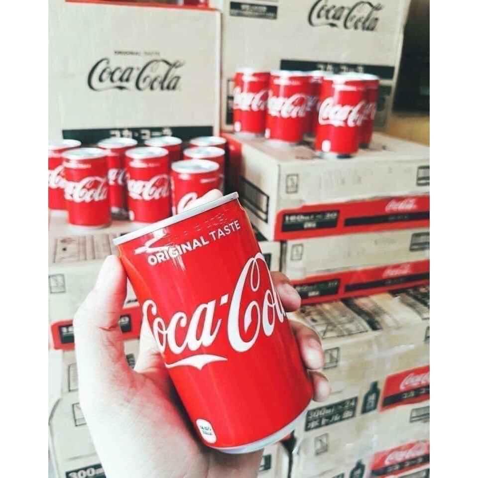 Coca Cola nhí size mini Original Taste vị nguyên bản Nhật Bản thùng 30 lon x 160 ml