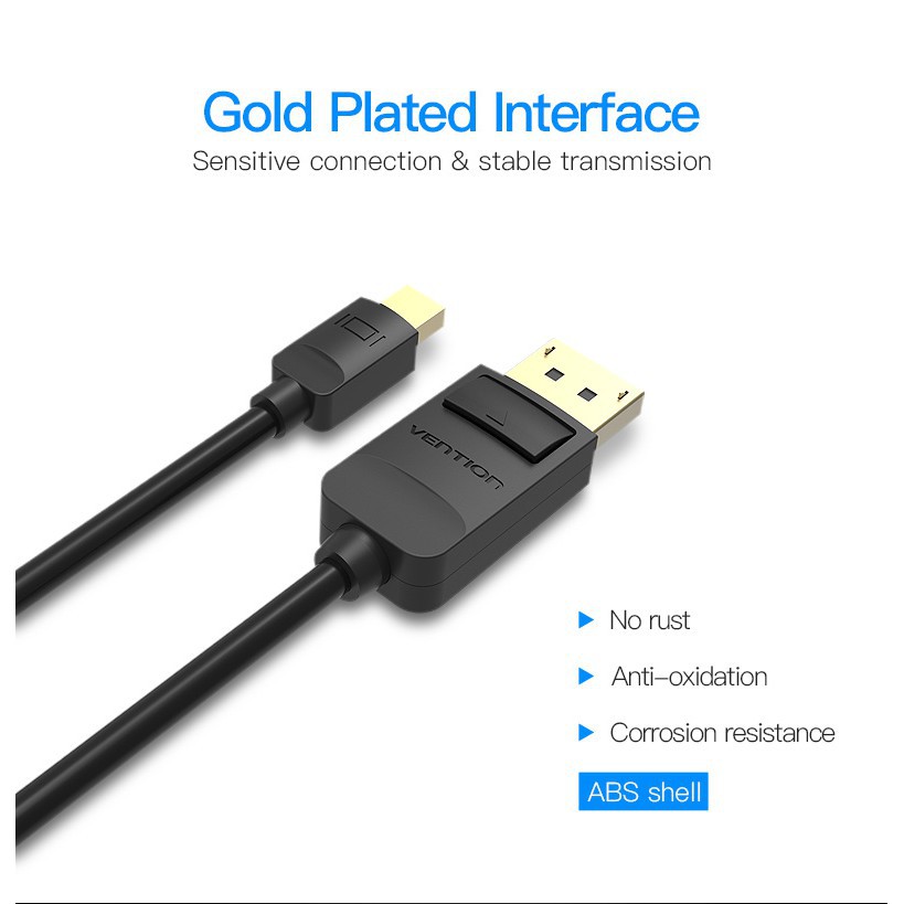 Vention Thunderbolt Mini displayport to Displayport Cable Mini DP to DP Adapter