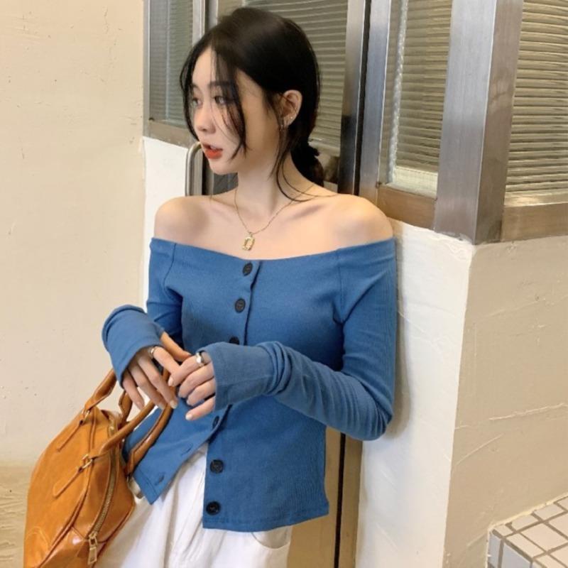 Áo Kiểu Tay Dài Hở Vai Thời Trang Mùa Thu Trẻ Trung Cho Nữ