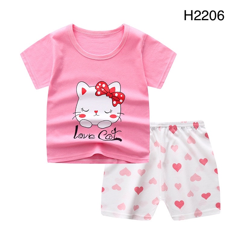Bộ quần áo cho bé mùa hè 100% chất cotton