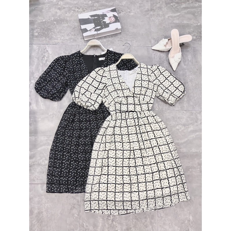 [Mã WASTMAY giảm 15% tối đa 30K đơn 150K] BÁN SỈ VÁY CỔ TIM TAY BỒNG VOAN HẠT 2M CHO NỮ | BigBuy360 - bigbuy360.vn