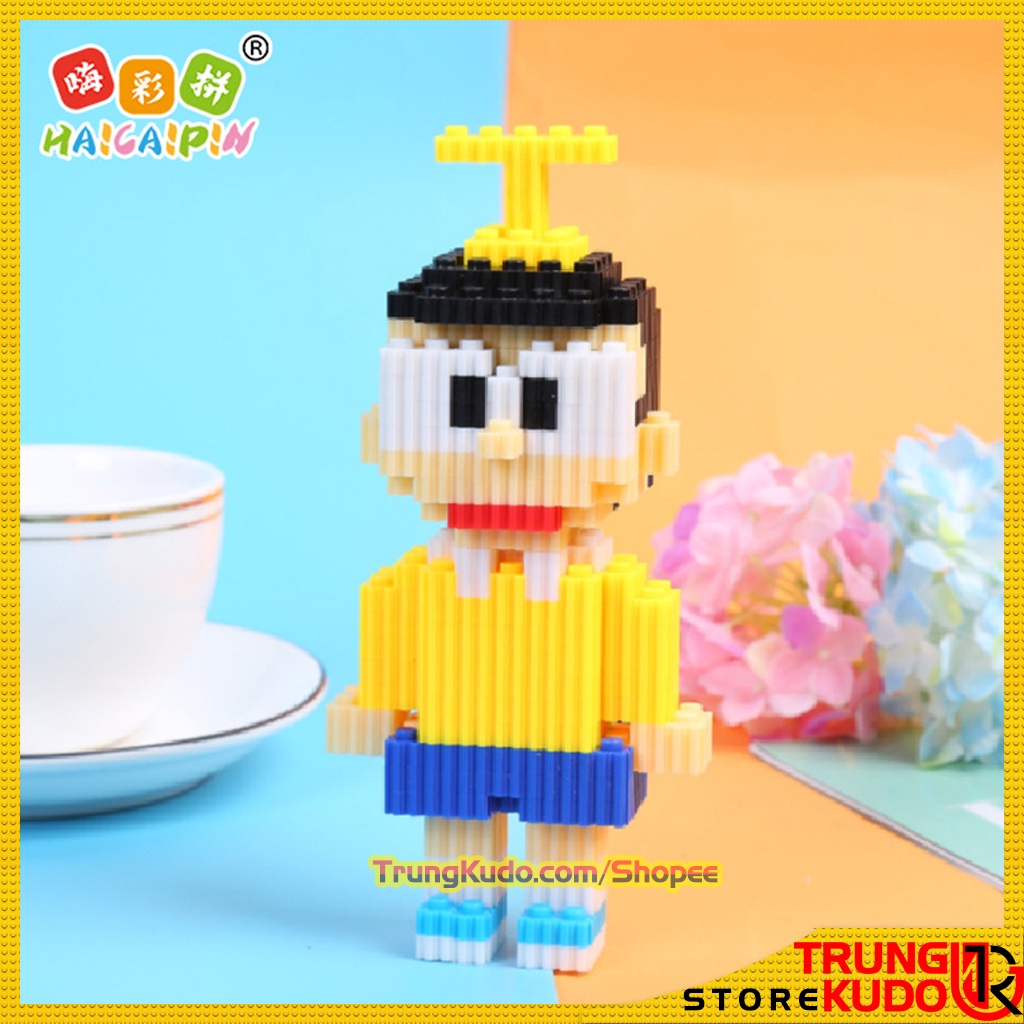 Mô hình Doremon Nobita Chaien Xeko Xuka Doremi dạng Đồ chơi xếp hình làm quà tặng, đồ decor